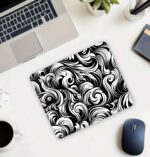 Black and White Abstract Patterns 22x18cm Mouse Pad ilyuka Mini Boy Gaming Mousepad MP362218
