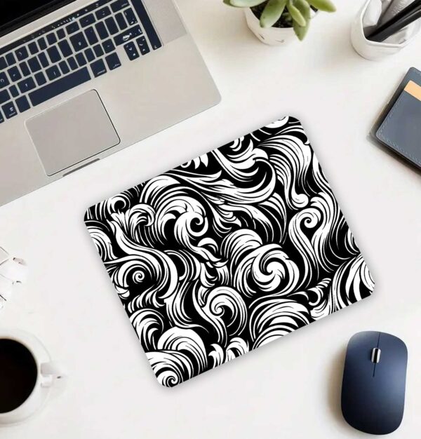 Black and White Abstract Patterns 22x18cm Mouse Pad ilyuka Mini Boy Gaming Mousepad MP362218