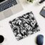 Black and White Abstract Patterns 22x18cm Mouse Pad ilyuka Mini Boy Gaming Mousepad MP362218