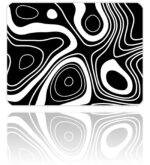 Black And White Topography Map MP384030 Oyuncu Mouse Pad